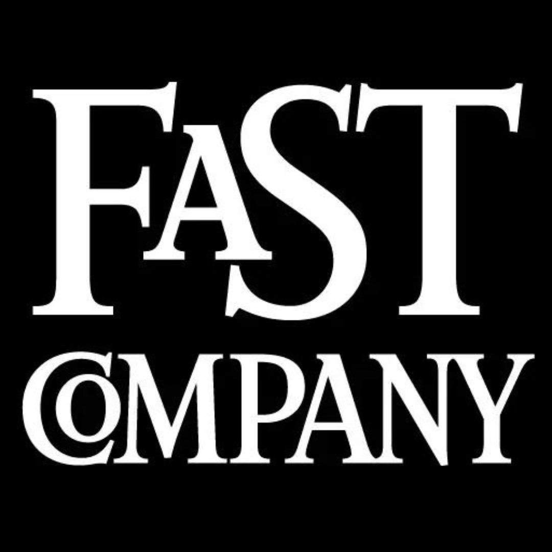 The Fast Company logo features sleek, sans-serif typography in black, conveying the publication's modern, forward-thinking approach to business, technology, and design news.
