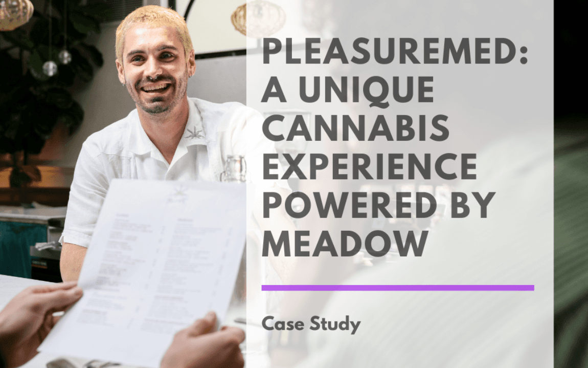 A stylish interior of PleasureMed on Santa Monica Boulevard in Los Angeles, showcasing its unique blend of cannabis retail and hospitality. The focal point is the sleek, modern cocktail bar with polished countertops and elegant glassware. Behind the bar, a server stands attentively, ready to take an order, embodying the warm and welcoming atmosphere of the space. In the background, hints of the upscale dispensary and farm-to-table restaurant elements are visible, seamlessly integrated into the setting. The ambiance exudes sophistication, innovation, and the pioneering spirit of PleasureMed’s mission to redefine the cannabis retail experience.