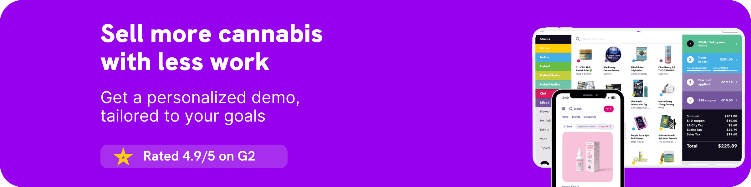 Sell More Cannabis with Less Work, Talk to the Meadow Team or Book a Live Demo