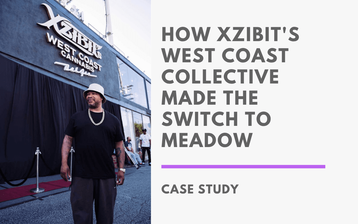 Xzibit standing infront of his West Coast Collective’s Bel Air location offering top-quality cannabis products with streamlined operations through Meadow.